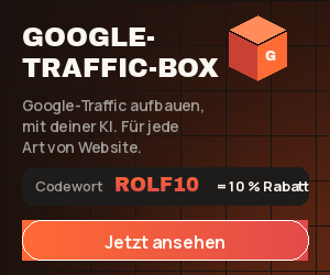 Google-Traffic-Box, Codewort ROLF10 für 10 Prozent Rabatt